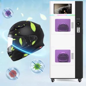 Distributeur automatique de nettoyage de casques UVC+Ozone pour usage commercial extérieur – Laveur désinfectant automatique pour casques de moto à usage commercial - Product Image 5