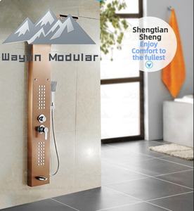 Accesorios de ducha de baño completos montados en la pared Wayon Panel de columna con patrón de rociador de lluvia con grifos Fabricante directo - Product Image 3