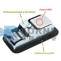 Loquet de compression à levier manuel réglable en alliage de Zinc scellé RV remorque boîte à outils serrure de porte pour RV remorque utilisation Durable