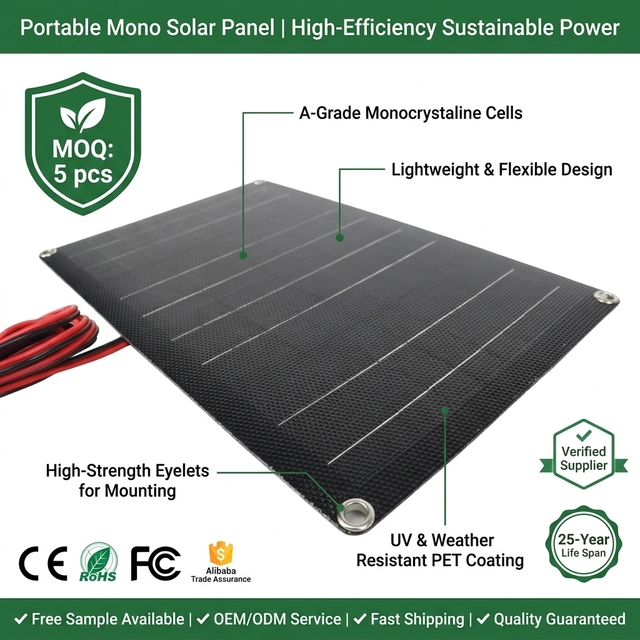 High Efficiency 10W Mini Monocrystalline Solar Panel Customized OEM Power From China/Vietnam 1-Year Warranty