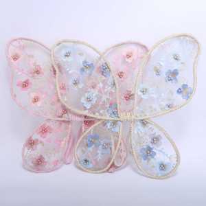 Alas de hada rosa y azul para vestir, alas transparentes brillantes, disfraz de Halloween de hada mariposa, alas de Ángel para niños y niñas - Product Image 4