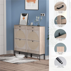 Pannello caldo mobili commercio estero europeo e americano ingresso transfrontaliero <span class=keywords><strong>cabina</strong></span> di scarpe all'ingrosso fabbrica di Rattan - Product Image 2