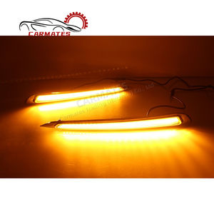 CARMATES pour Peugeot <span class=keywords><strong>308</strong></span> 2016 2017 LED DRL feux <span class=keywords><strong>de</strong></span> <span class=keywords><strong>jour</strong></span> lumière du <span class=keywords><strong>jour</strong></span> jaune clignotant antibrouillard lumière - Product Image 6