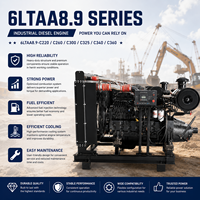 Moteur diesel industriel stationnaire série Cum 6LTAA8.9, 4 temps, 6 cylindres, unité de puissance robuste pour excavatrice/chargeuse sur pneus
