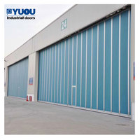 Puerta Corredera Industrial Automática en Esquina con Panel Sándwich para Almacenes, Fábricas, Talleres y Hangares