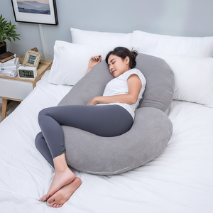 Almohada de <span class=keywords><strong>Embarazo</strong></span> Semicircular Jiyimei para Mujeres Embarazadas, Funda Extraíble, Relleno de Algodón PP y Terciopelo de 200 Hilos, Personalizable - Product Image 2