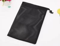 Pochette d'emballage cadeau de lingerie en maille imprimée avec logo personnalisé Sac en maille souple avec cordon de serrage