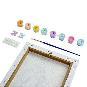 2024 nuova vernice stampata a Laser per numero di tela Kit per bambina cappello telaio Still Life soggetto paesaggio per la decorazione della casa - Product Image 3