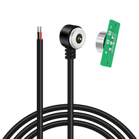 90 °   Câble de charge magnétique flexible, connecteur magnétique à ressort rond avec PCB