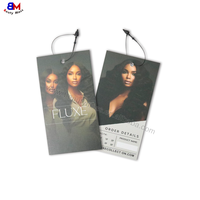 Étiquettes suspendues de luxe pour mèches de cheveux, étiquettes en papier pour perruques, étiquettes de prix en papier avec ficelle