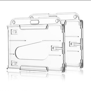 Card Holder with Extendable Key <b>Ring</b> Hard Plastic Access Cards with <b>Clip</b> Made of Hard Plastic Card Badge Holder - Product Image 6