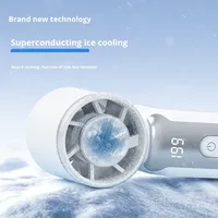 Nouveau mini ventilateur portable à main, longue durée de vie de la batterie, 200 vitesses, turbo, vent puissant, batterie intégrée, ventilateur portable, cadeau, ventilateur rafraîchissant