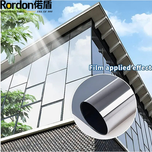 <span class=keywords><strong>Pellicola</strong></span> per Finestre a Specchio Argentata Riflettente Unidirezionale, Protezione UV e Privacy per Edifici e Abitazioni, Direttamente dalla Fabbrica - Product Image 1