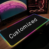Tapis de souris de jeu RGB avec logo personnalisé Tapis de clavier XXL étendu Échantillon gratuit de caoutchouc Tapis de souris LED imprimé par sublimation