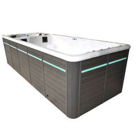DSL-9280T 6-7m Outdoor Beheizter Endlos-Schwimm-Spa-Pool mit Massage, 2 Sitzen, 1 Liegefläche, Acryl für Haus- und Villennutzung