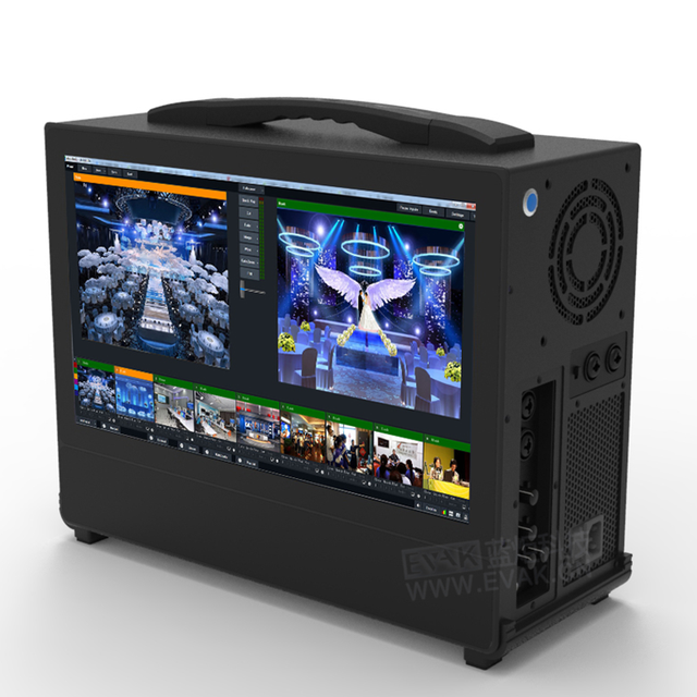YouTube Live Stream Video Studio Mixer Switcher 1080p Resolution LCD Screen IP Audio Input Broadcast Boxes Device Equipment