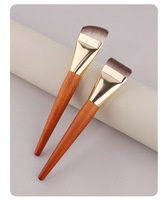 Nouveau pinceau de fond de teint manche plat Super mince cheveux synthétiques masque brosse fond de teint liquide pinceau de maquillage