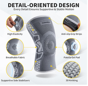 Genouillère de compression respirante 3D en tricot pour hommes et femmes - Product Image 2
