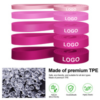 Bandas de Resistencia TPE Rojo Rosa para Flexiones, Correr, Sprints, Asistencia en Flexiones, Entrenamiento de Fuerza, Personalizables
