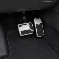Set Penutup Pedal 2-Piece dari Aluminium Alloy dan Karet TPE dengan Lapisan Satin Anodised Anti-Slip untuk Trim Rem/Akselerator C-HR/IZOA.