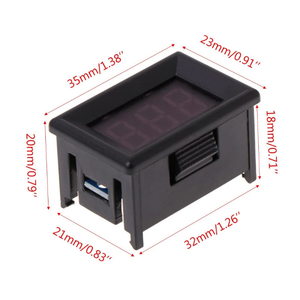 Dc 4-30V điện áp chỉ số 0.36 inch kỹ thuật số xe Vôn kế Điện áp Meter Red/Blue/Green e-bike LED hiển thị điện áp Tester - Product Image 3