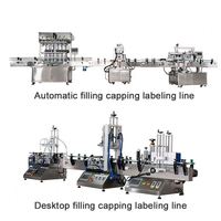Remplissage de bouteilles d'huile de cuisson comestible entièrement automatique Remplisseur de bouteilles d'huile de palme d'olive végétale, bouchage et étiquetage Ligne de machines à emballer