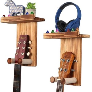 Wooden Wall-Mounted Shelf Single-Layer Pink Wood Color For Ukulele Guitar Storage <b>Rack</b> Wall Decoration - Product Image 5