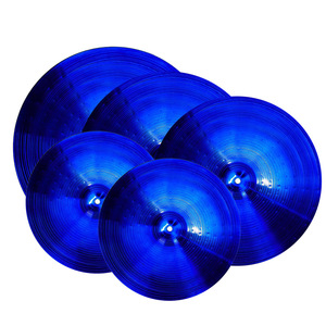 Pack de cymbales en alliage 5 pièces : Hi-hats 14 pouces, Crash 16 pouces, Crash 18 pouces, Ride 20 pouces pour batteur - Product Image 2