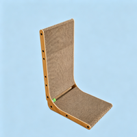 Griffoir vertical en forme de L pour chat avec jouet à bille, griffoir pour chat en carton ondulé pour une stimulation complète du corps