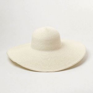 Sombrero de Sol de Ala Ancha Flexible y Económico para Mujer, Sombrero de Verano de Paja para Ciclismo y Viajes - Product Image 1