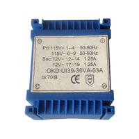 Transformateur d'isolement de sécurité encapsulé plat UI 30VA Transformateur 230v 115v à 18v 9v