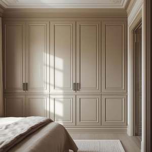 Armoire modulaire en bois massif de conception française moderne personnalisée pour la maison, la chambre à coucher, le vestiaire, le plafond, armoire de rangement tendance - Product Image 2