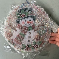 Kit de peinture diamant 5D en acrylique style européen Père Noël, avec perles, à coller à la main, pour décoration murale