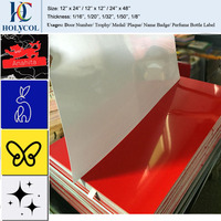 Plaque plastique double couleur en acrylique ABS, 1/16'' (1,5 mm, 1,3 mm), rouge/blanc, pour gravure laser, 2 couches, 600x1200mm (2'x4')
