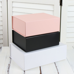 Custom New Folding Clamshell Magnetic Wig Packaging Paperboard Gift <b>Box</b> Gold Foil Embossed with Sponge Lining for Food Storage - Product Image 1