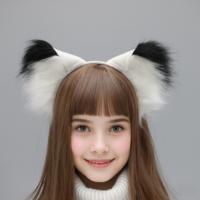 E0003 Bandeau loup pour Halloween Bandeau oreilles de renard Bandeau fantaisie pour fête Festival Sparkle Foxy Kit Band