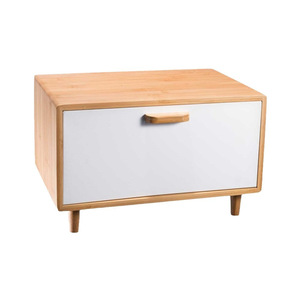 Boîte à pain en bambou KJC 30x20x25cm avec tiroir pour rangement de cuisine - Product Image 3