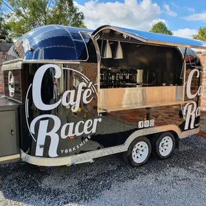 Street Coffee Catering Mobile Kitchen Bar Food tuck Airstream Catering Trailer, Food Trailer With Full Kitchen