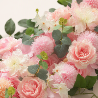 Guirlande de fleurs artificielles style forêt de 1m pour décoration de chemin de cérémonie, allée et arche de mariage