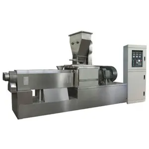 Textured Soya Protein Chunks Machinery Double Screw Extruder