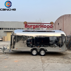 Cuisine mobile commerciale en acier inoxydable 2026, remorque de restauration rapide complète, concession de rue, boulangerie, eau, maïs, barbecue, en-cas - Product Image 1