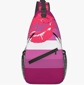 립스틱 레즈비언 게이 프라이드 크로스바디 슬링백 숄더 백팩 가슴 가방 캐주얼 데이팩 야외 - Product Image 1
