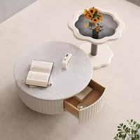 Ensemble de meubles pour salon : Meuble TV suspendu, table basse et armoire design avec tiroirs