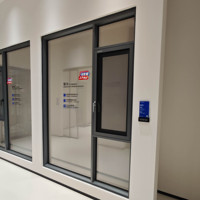 Ventana Abatible Impermeable Deioux con Marco de Aluminio, Sistema de Drenaje, Doble Acristalamiento Templado, Resistente a la Intemperie y a la Lluvia
