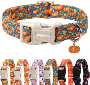 머리카락을 문지르 지 않는 부드러운 안감은 오랫동안 애완 동물을 편안하게 만듭니다. 할로윈 애완 동물 목걸이 맞춤 개 목걸이 - Product Image 1