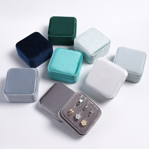 EVERWIN Luxury Ring <b>Box</b> Romantic Sweet Velvet Jewelry <b>Box</b> Custom Embossed Engagement <b>Earring</b> <b>Box</b> Jewelry Packaging Case - Product Image 4