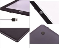 Tablero de Pintura de Diamantes LED A2 A3 A4 A5, Bloc de Copia, Tablero de Luz de Trazado Ultrafino, Brillo Ajustable, Tablero de Dibujo con Regla