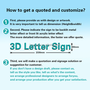 ป้ายไฟ LED ช่องสัญญาณแบบกำหนดเอง 3 มิติ สำหรับงานแต่งงาน ตัวอักษรสำหรับร้านค้า บริษัท แบรนด์ สำหรับใช้งานกลางแจ้งและโรงพยาบาล - Product Image 5