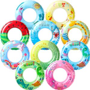 Durable Inflatable Swimming Float Summer Water Pool Toys Pool Party Decor Ring Assorted Color Inflatable Ring for Kids - Product Image 1