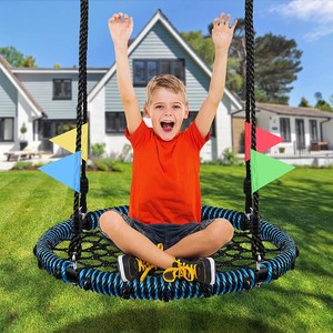 Ayunan <span class=keywords><strong>Patio</strong></span> Logam Satu Kursi dengan Desain Modern dan Bantal Tahan Air untuk Dewasa dan Anak-Anak Penggunaan Luar Ruangan - Product Image 6